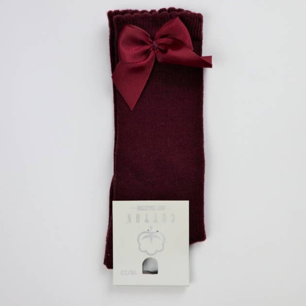 Cotton Socks - Wholesale Socks - Baby - MA101 HIGH SOCK CHILD WITH GROSGRAIN BOW 100% COTTON4