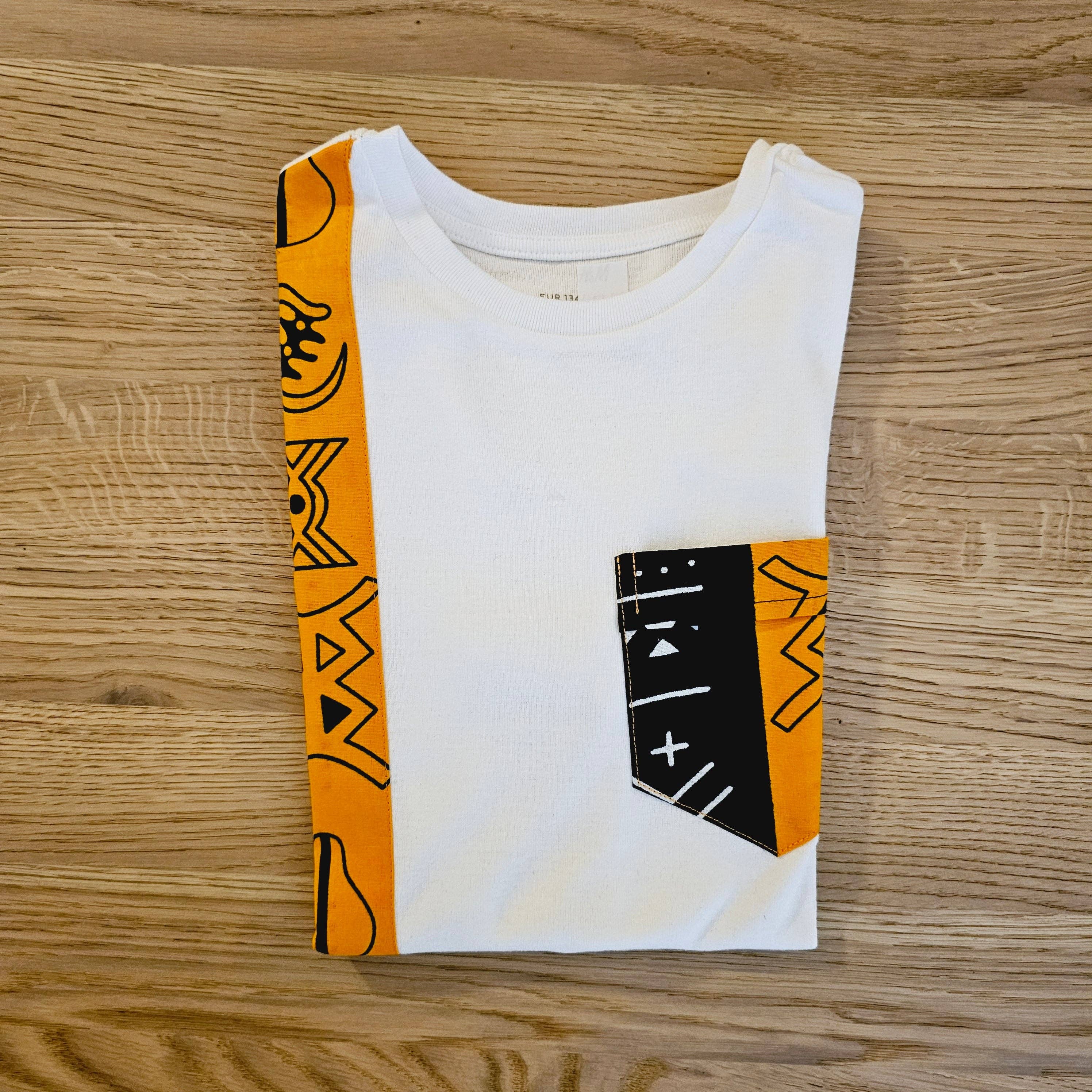Mashona Collections - Wholesale T-Shirt - Kids - Kids T-shirt with African Ankara Print Detail | 100% cotton2