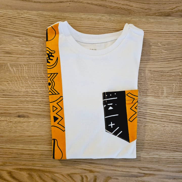 Mashona Collections - Wholesale T-Shirt - Kids - Kids T-shirt with African Ankara Print Detail | 100% cotton2