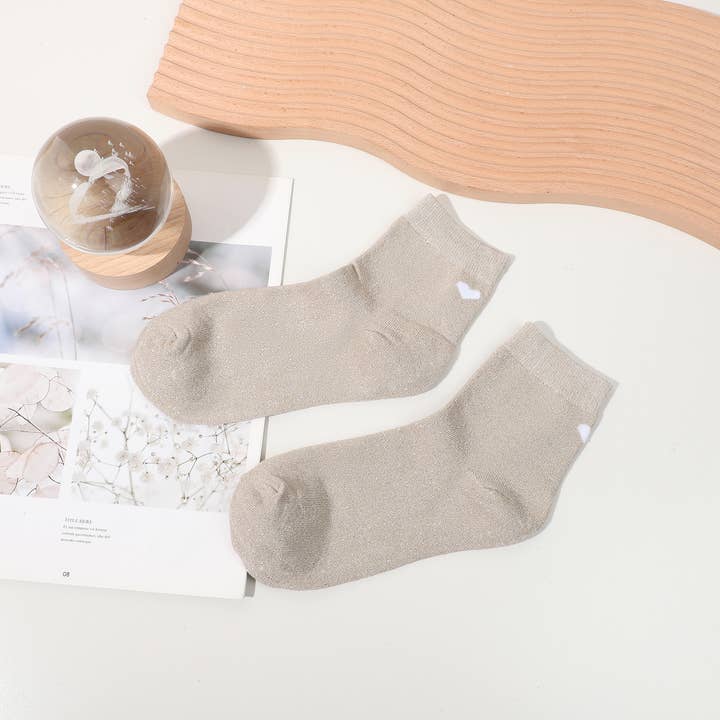 INES DELAURE - Wholesale Socks - Unisex - Heart socks, mid-high2