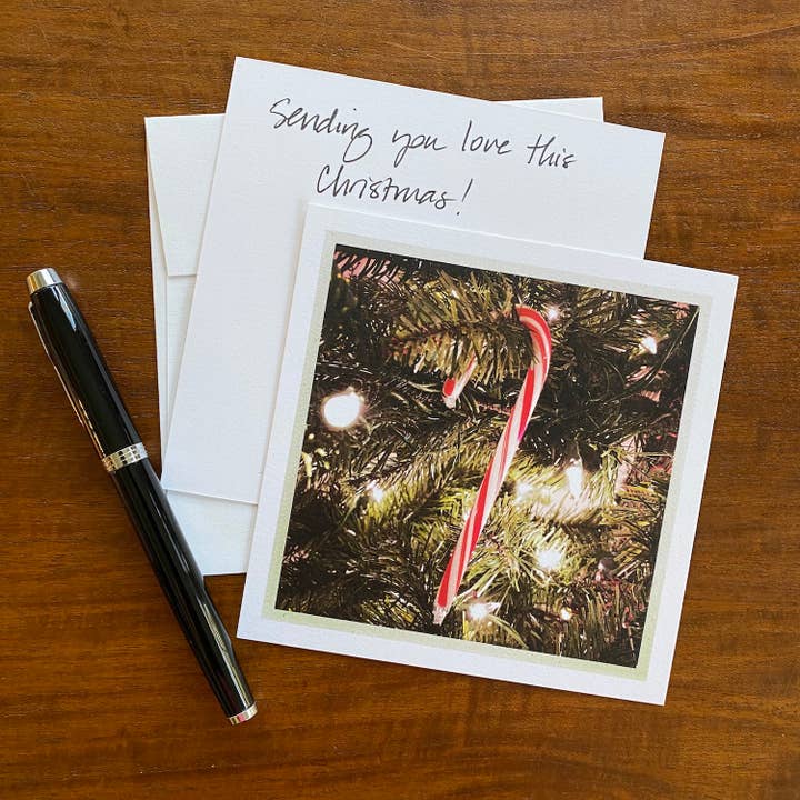 Candy Cane for wholesale by Whispered Light Greeting Cards