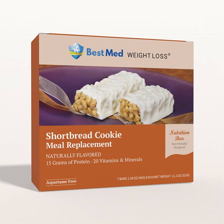 BestMed Meal Replacement Protein Bar, Shortbread Cookie (7ct) for wholesale by BestMed