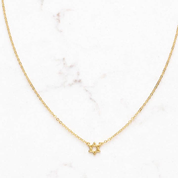 Stitch and Stone - Wholesale Pendant/Charm Necklace - Teeny Tiny Star of David Necklace