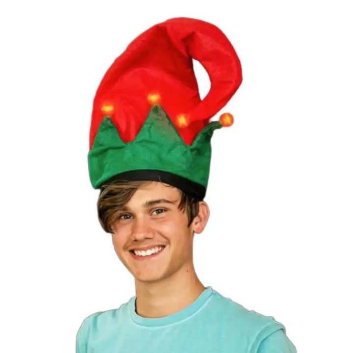 Blinkee.com, LLC - Wholesale Christmas decoration - Light Up Christmas Elf Plush Hat