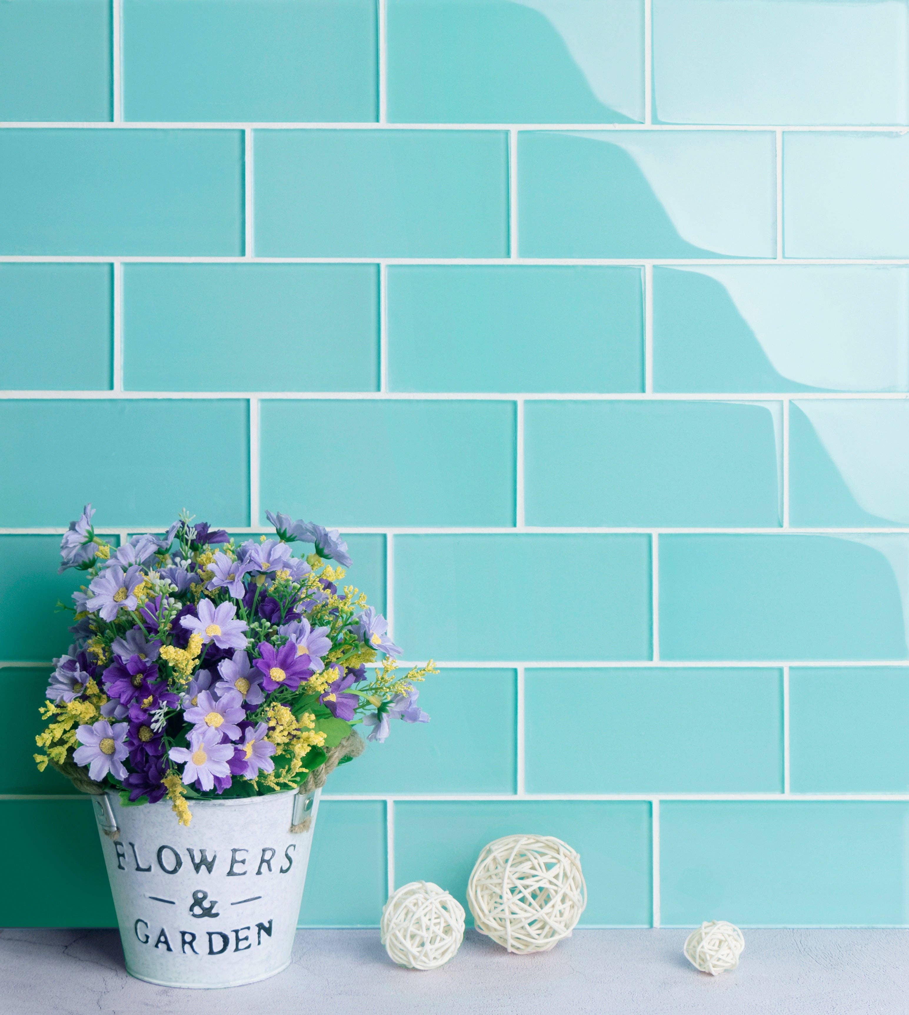 WS Tiles - Vente Carrelages muraux - Carreau de mosaïque en verre de 3" x 6", dosseret pour cuisine et salle de bain - 5 pieds carrés par carton15