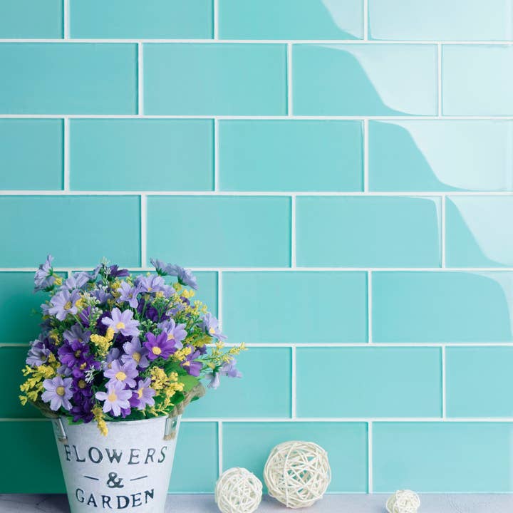 WS Tiles - Vente Carrelages muraux - Carreau de mosaïque en verre de 3" x 6", dosseret pour cuisine et salle de bain - 5 pieds carrés par carton15