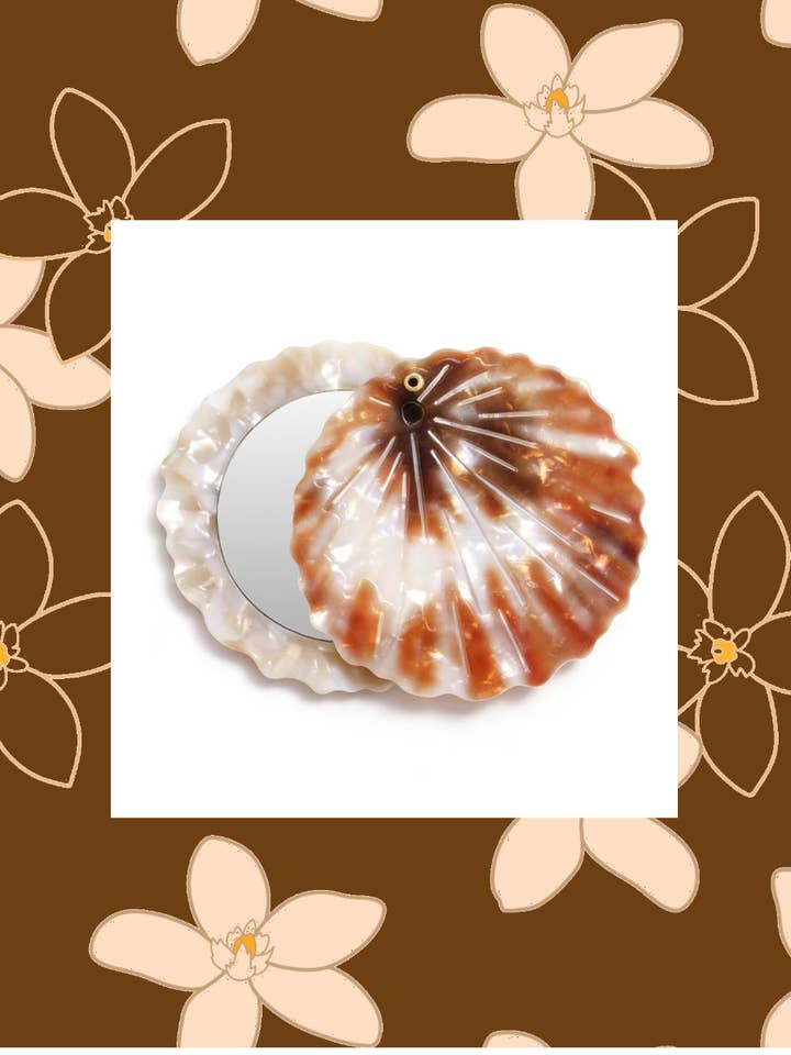 ʻOpihi Shell Pocket Mirror for wholesale by The Coconut Collective