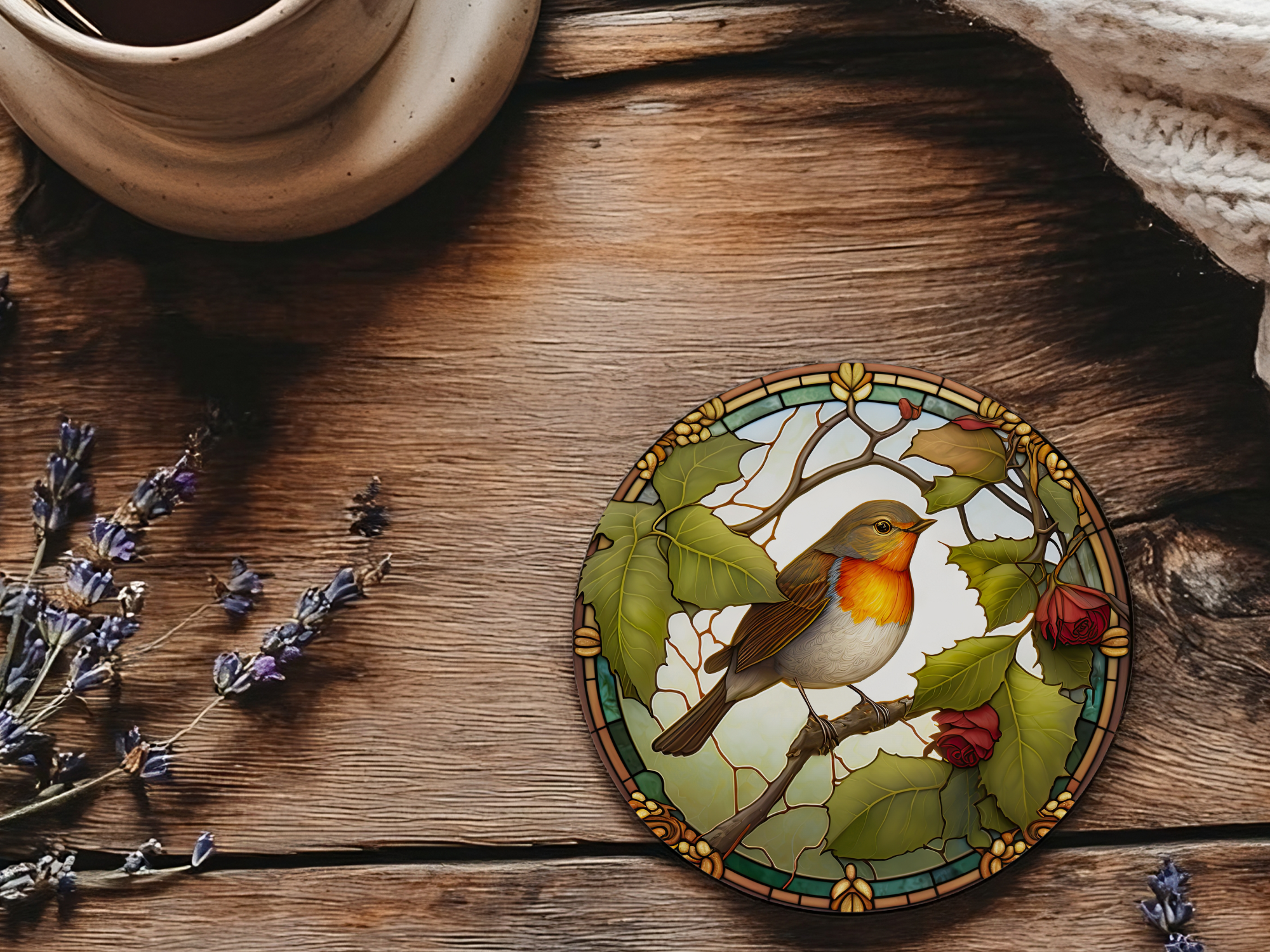 Fernville Creations - Wholesale Coasters - Robin Coaster, Bird Lover Gift, Nature Home Decor8