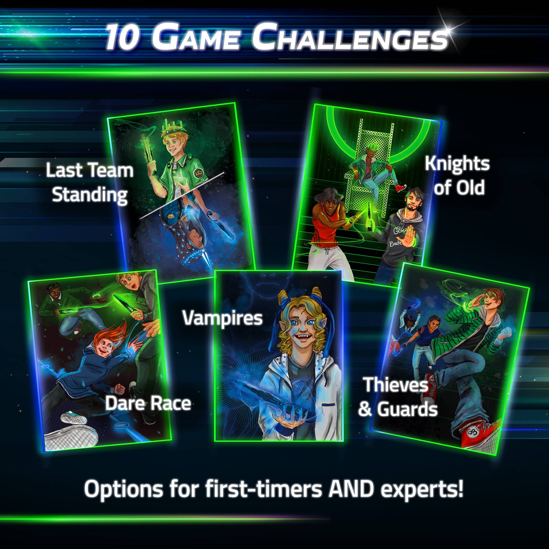 Starlux Games - Wholesale Sporting game – Child & baby - Glow Battle Family Pack - A Glow in the Dark Group Game5