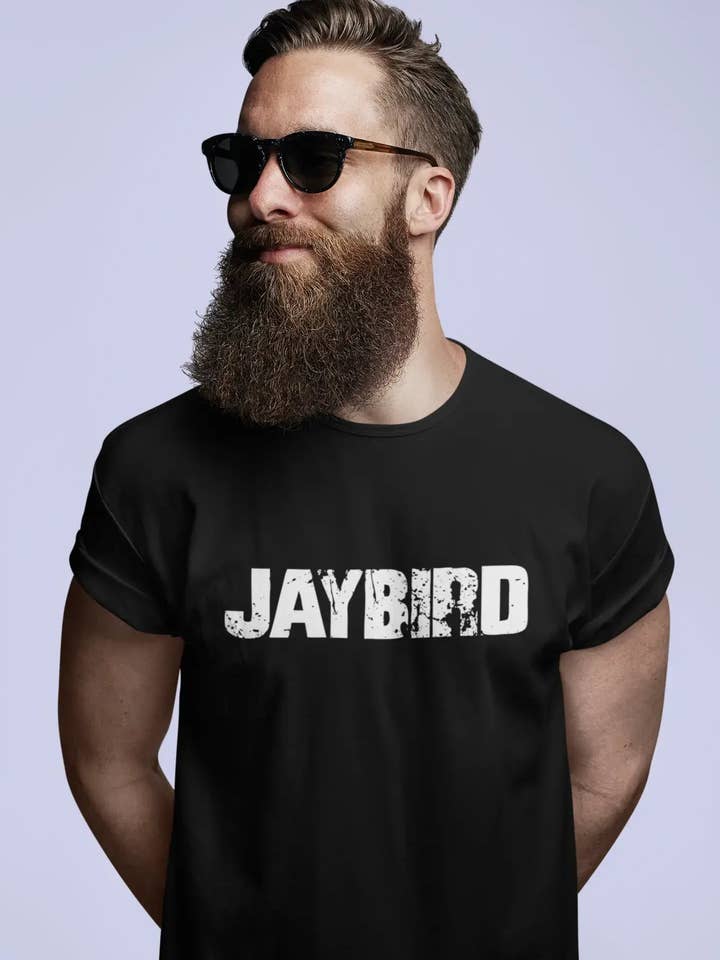 jaybird Vintage-t-shirt för män Svart födelsedagspresent 00555 för wholesale av ULTRABASIC
