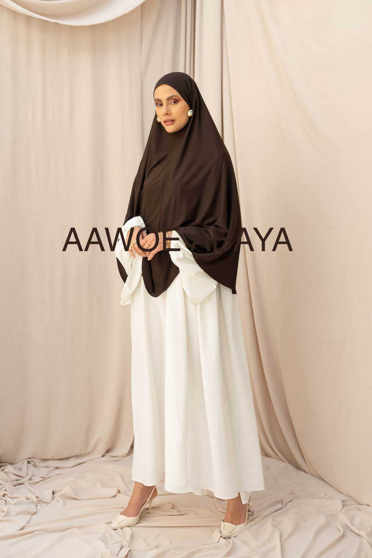 Aawoe Abaya - Wholesale Hijab - Dames - Elegante khimar met lange mouwen - 2418-KH13