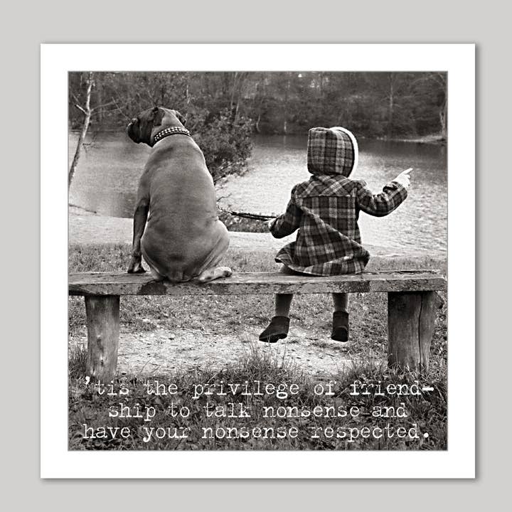 Talk Nonsense Greeting Card for wholesale by Icon