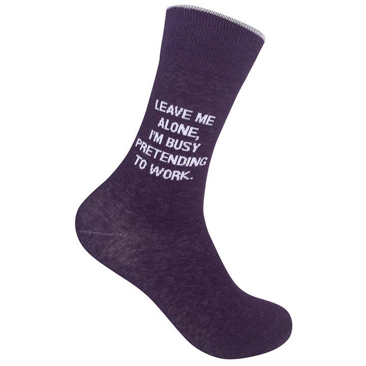 Funatic - About Face Designs - Nice Enough Merch Co - Wholesale Socks - Unisex - I'm Busy Pretending To Work Socks | About Face Designs