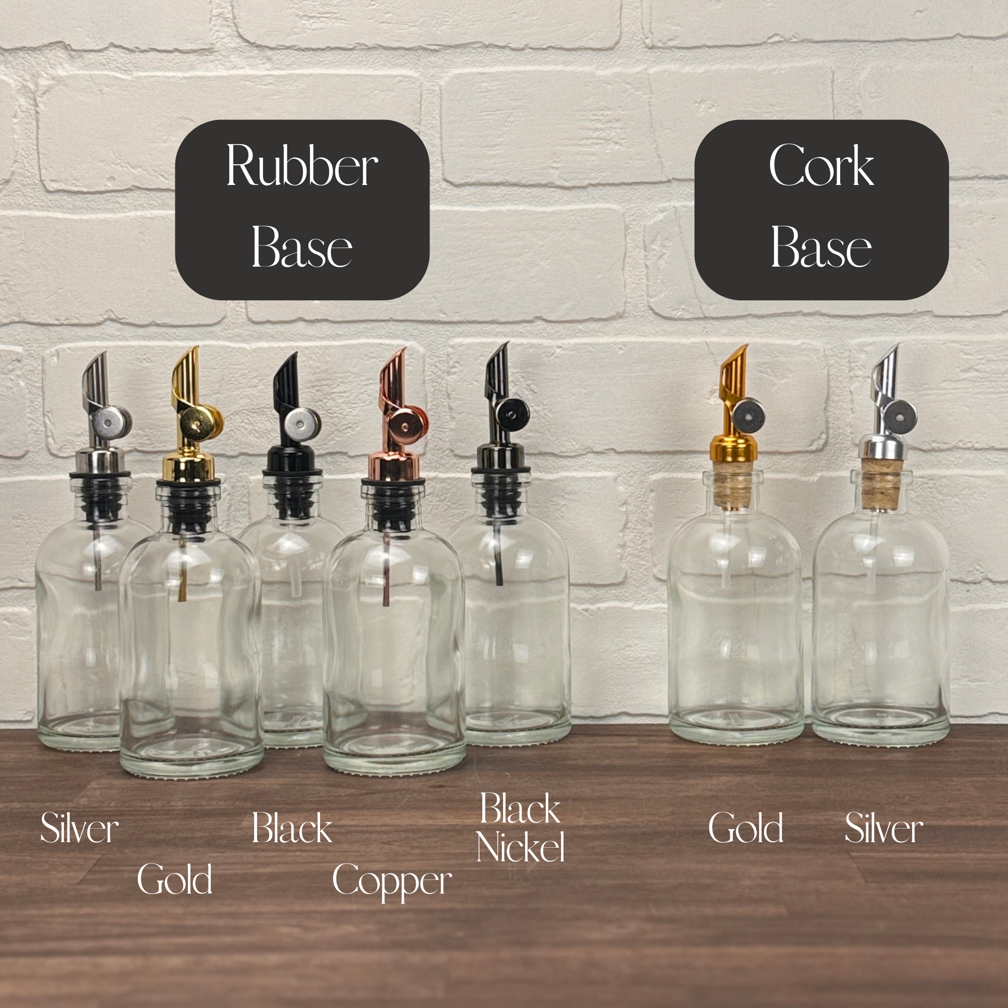 Blush Apothecary - Vendita all'ingrosso Dispenser olio/aceto - Bottiglia da farmacia trasparente da 8 once con beccuccio ponderato2