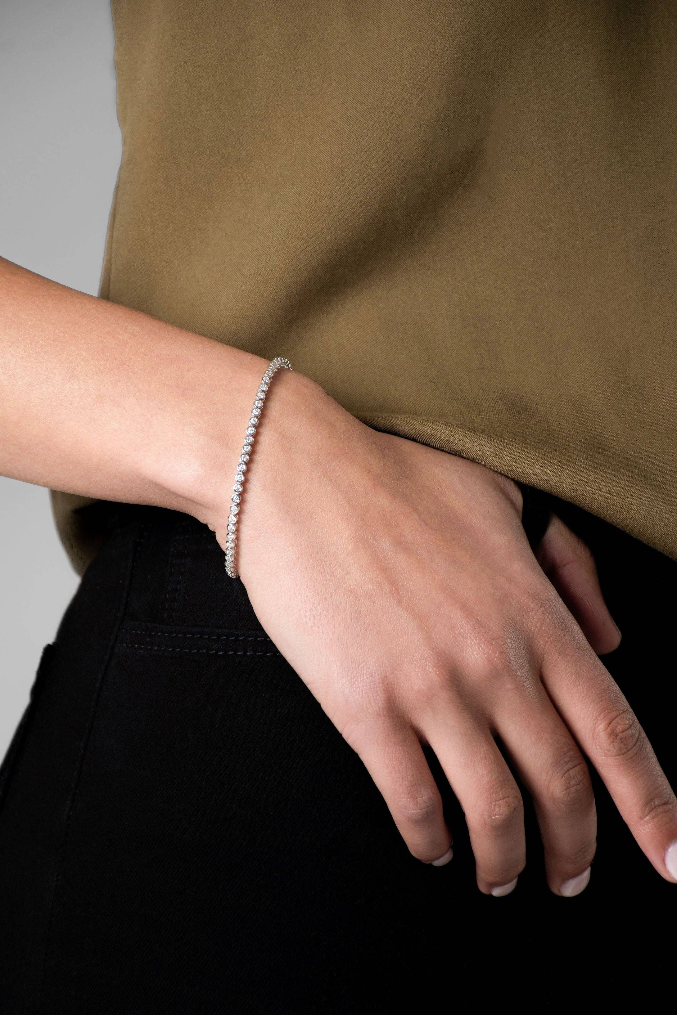 El&Elle - Wholesale Tennis Bracelet - Bubble Tennis Moissanite Bracelet0