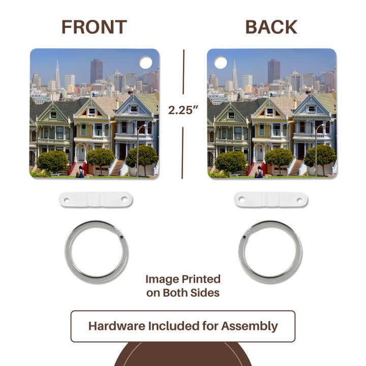 3dRose - Wholesale Keychain - Unisex - 3dRose, USA, California. San Francisco, the Painted Ladies., Key Chain4