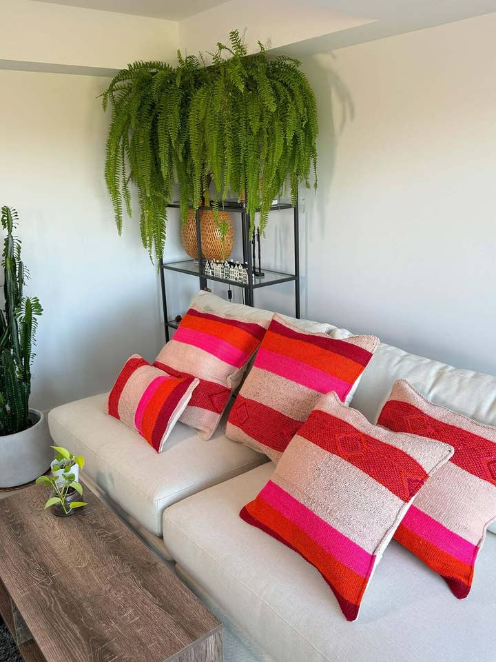 Handwoven Wool Cushion - Pattern 18 (multiple sizes, incl. feather insert*) for wholesale by Orange Inca