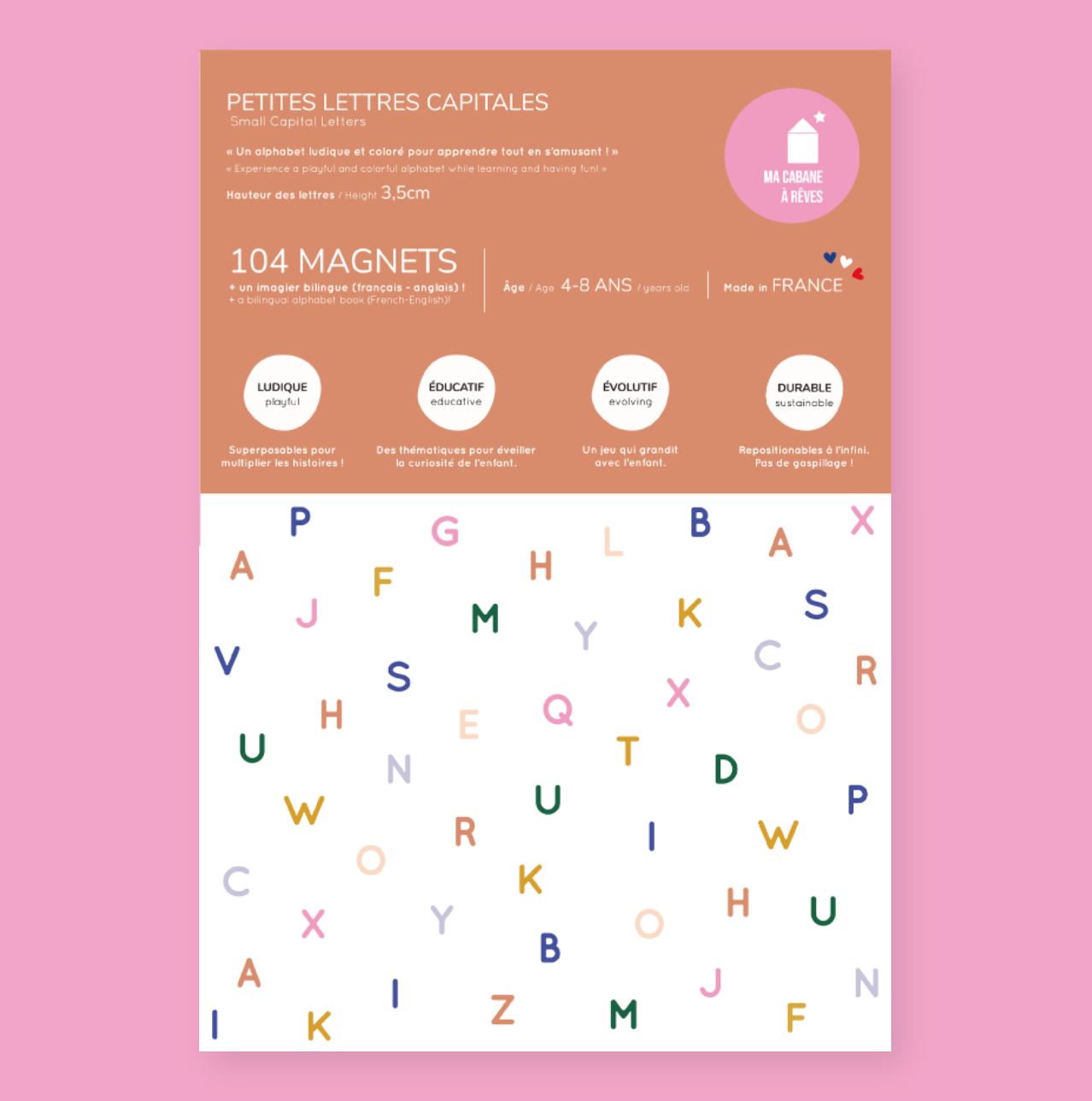 Ma Cabane à Rêves - Wholesale Magnet - Kids & Baby - Magnetic Alphabet - 104 Capital Letters8