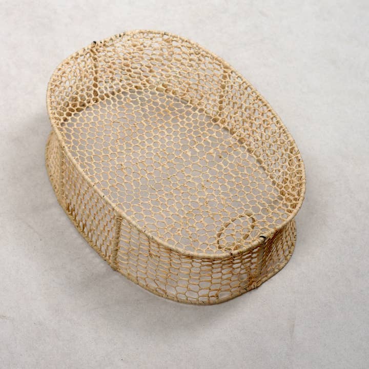 Woven raffia wall lamp - Oval for wholesale by Bohome Living