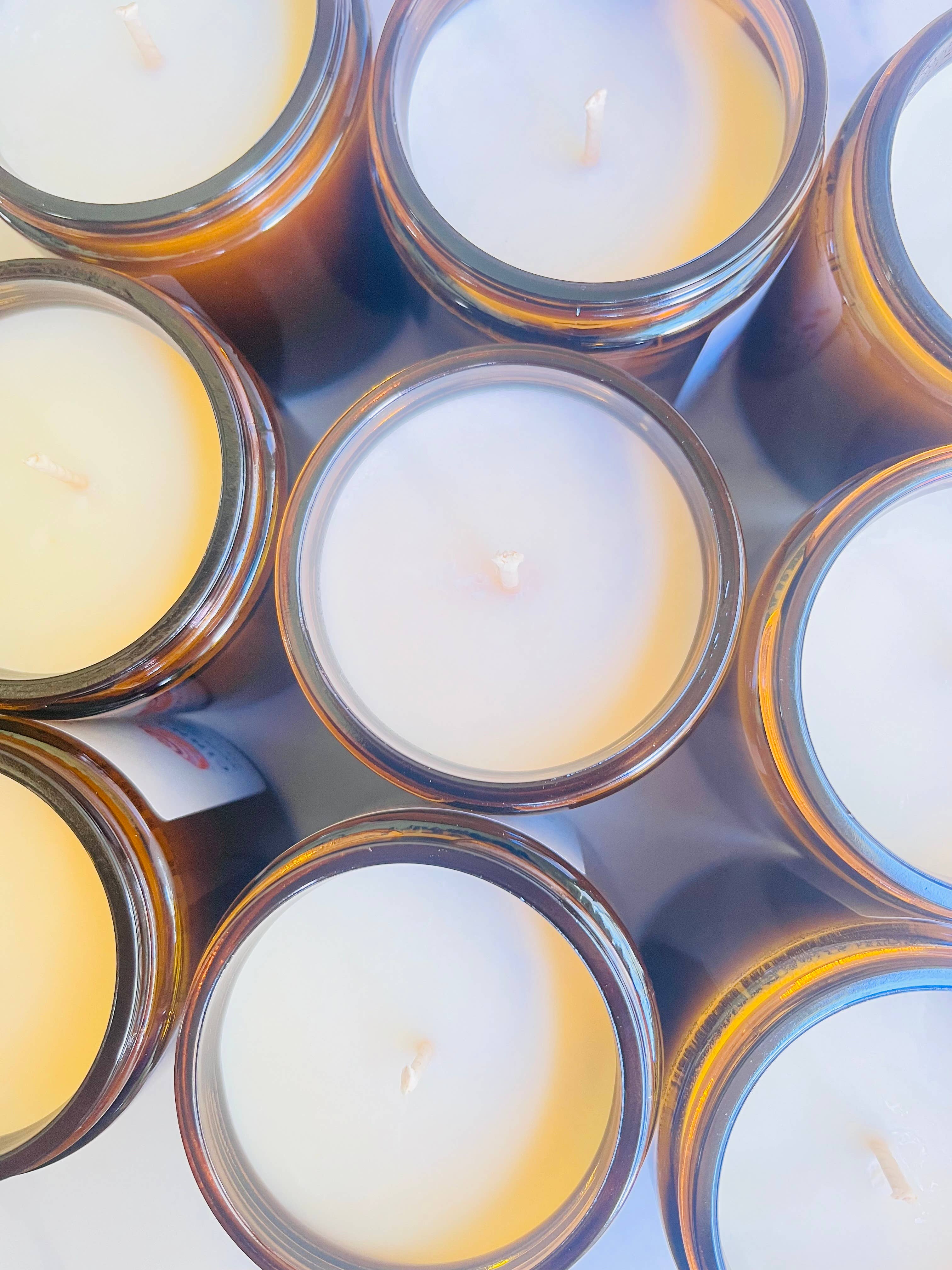 Wanderlust Scents Co. - Wholesale Jar/Filled Candle - Fall Scented Soy Candles Amber Jar11