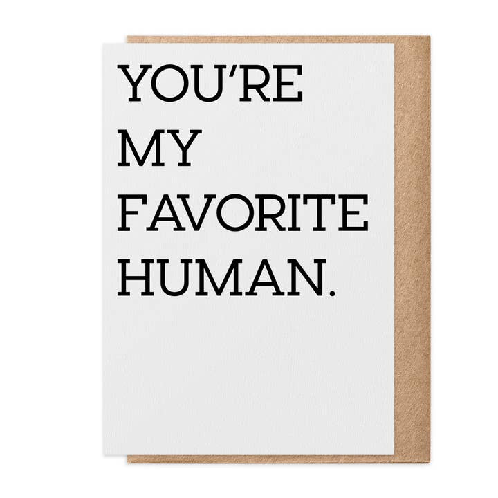 Humain Préféré – Carte de Vœux pour la vente par Paisley & Parsley