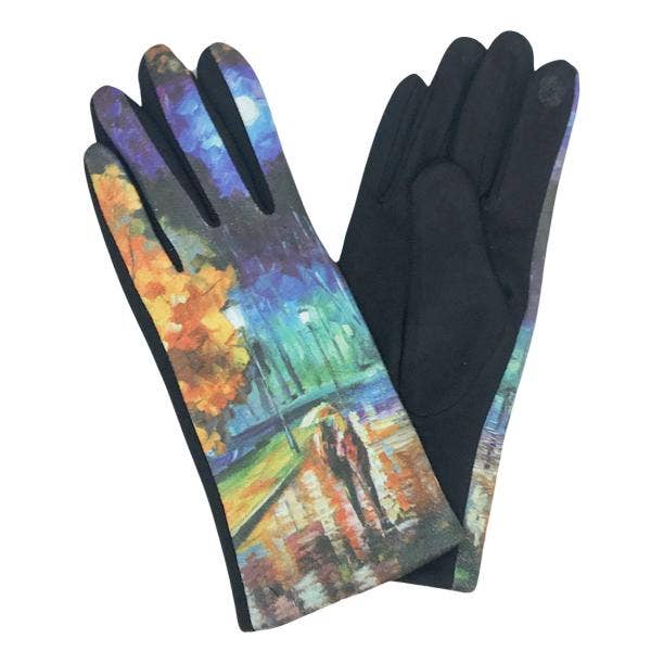 The Magic Scarf Company - Wholesale Gloves - Women's - 3709 - Art Design Touch Screen Gloves18