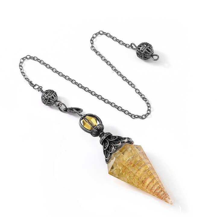 Gemcohub - Wholesale Spiritual Stone/Crystal - Hexagonal Pyramid Crystal Stone Pendulum18