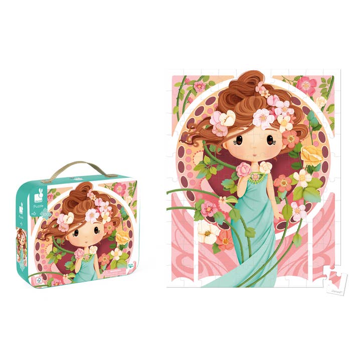 Janod - Wholesale Puzzle - Kids - Puzzle - Inspired by Mucha - 100 Pcs