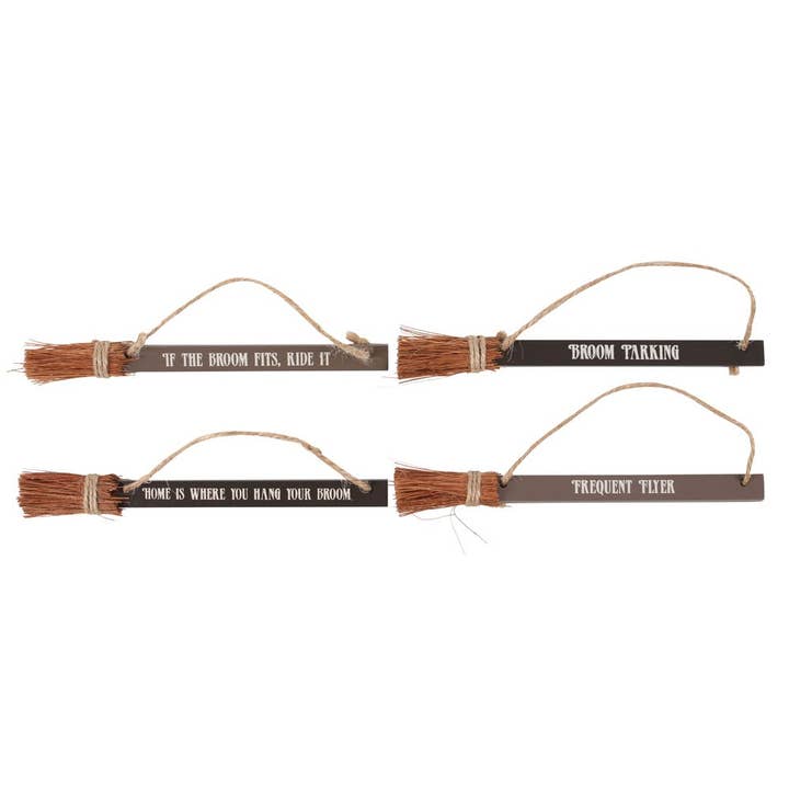 Pacific Trading - Wholesale Sign - Broomstick Mini Signs 24PC w/ Display Halloween Decor1