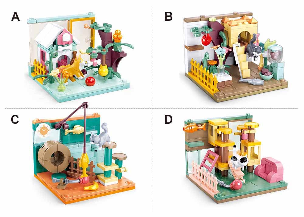 Texas Toy Distribution – wholesale Building set – Child – Mini Handicrafts Pet Display Building Brick Set3