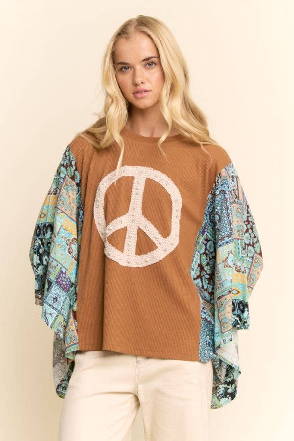 Davi & Dani - Wholesale Knit Top - Women's - BOHO PATCHWORK KNIT TOP8