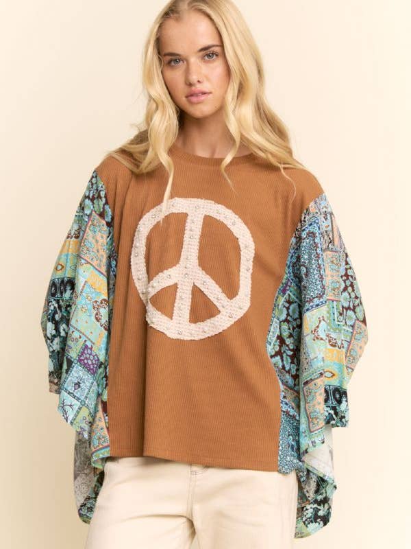 Davi & Dani - Wholesale Knit Top - Women's - BOHO PATCHWORK KNIT TOP8