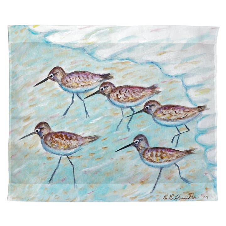 Sandpipers Outdoor Wall Hanging 24x30 for wholesale by Betsy Drake Interiors