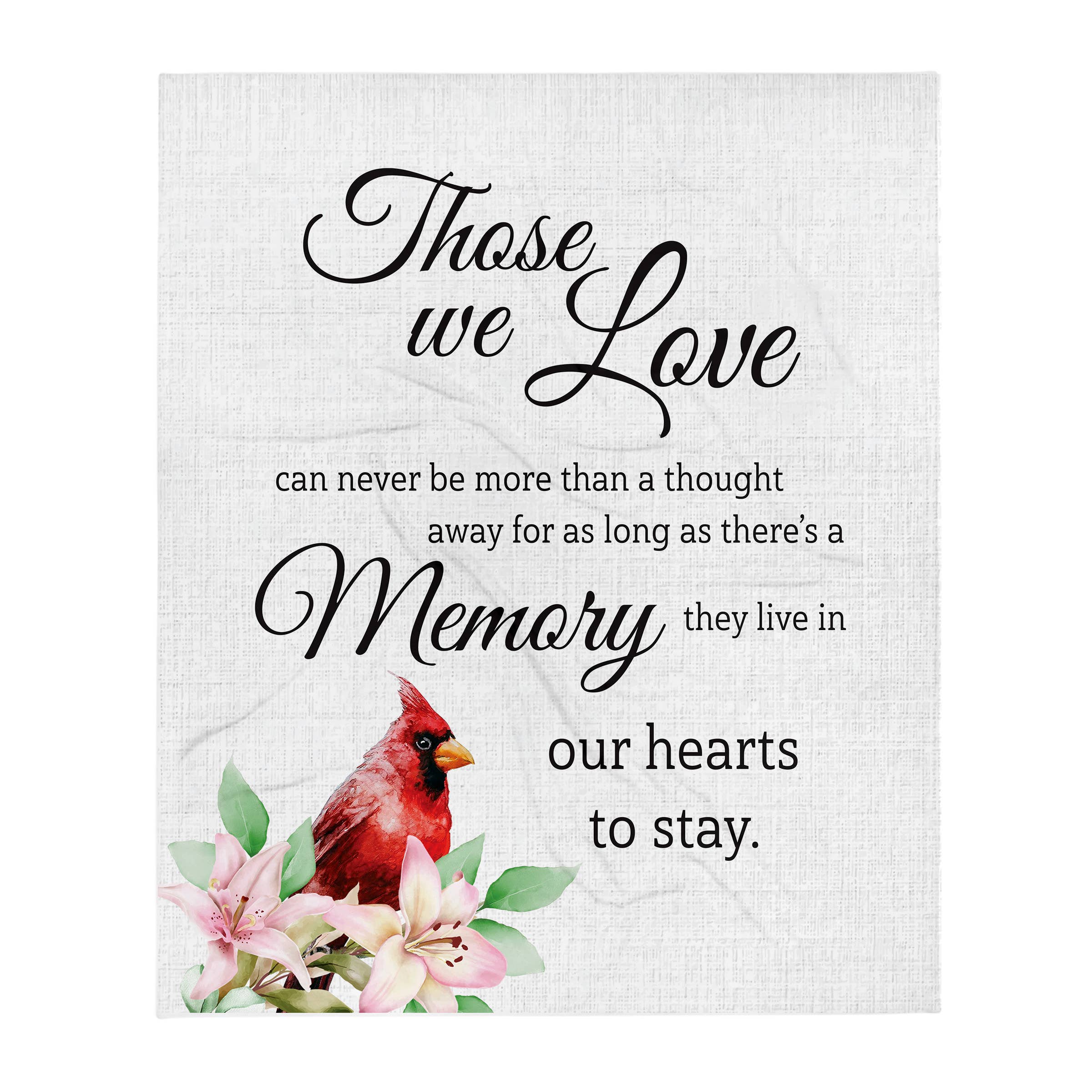 LifeSong Milestones - Wholesale Throw Blanket - Condolence Cardinal Memorial Blanket: Those We Love0