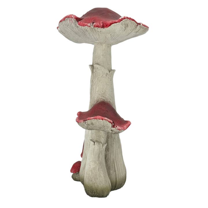Galt International Company - Wholesale Outdoor Ornament/Decor - Red Polyresin Mushroom Outdoor Garden Statue 18.3"H