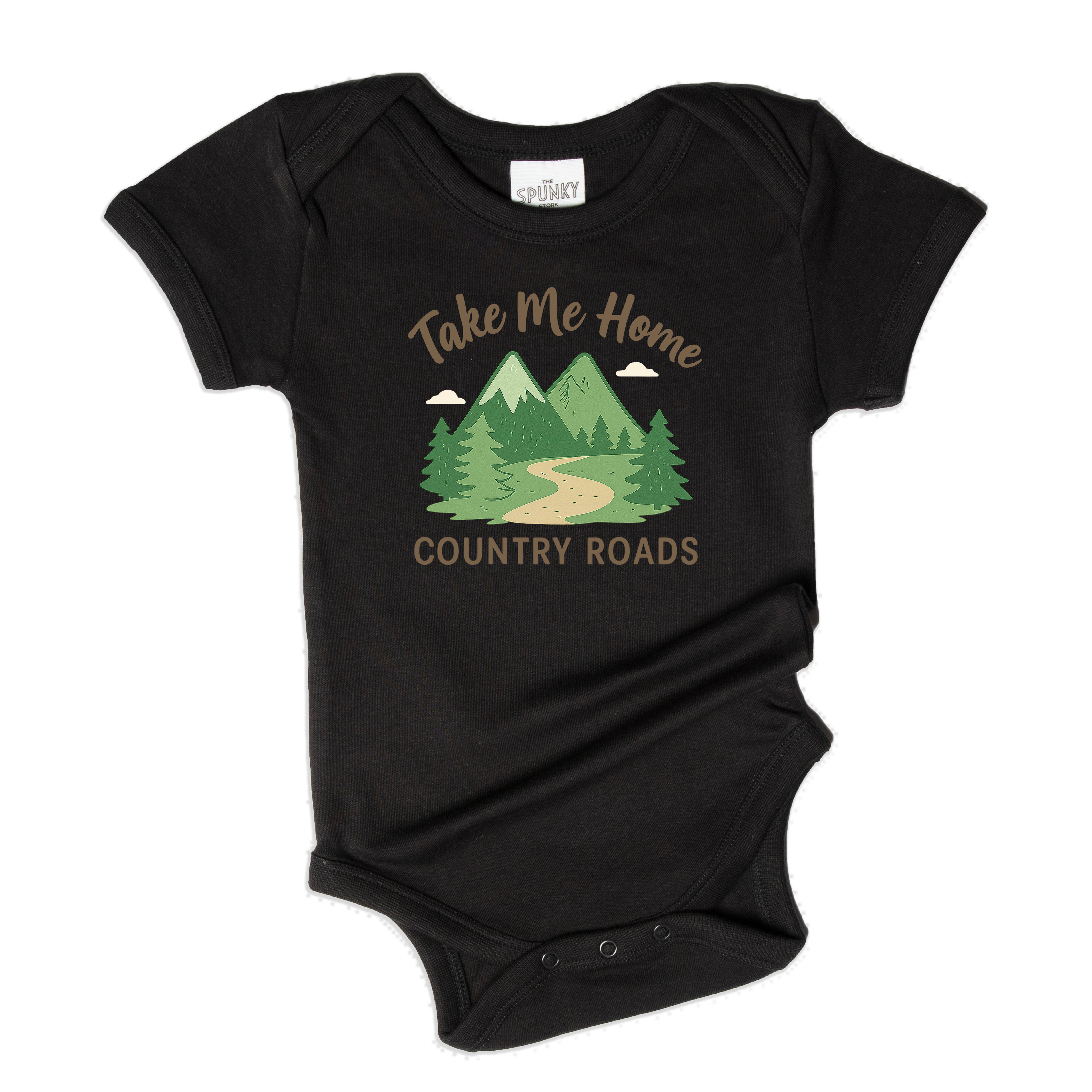Spunky Stork - Wholesale Bodysuit (Non-Footed) - Baby - Country Roads Organic Baby Bodysuit Toddler Kids Tee Shirt1