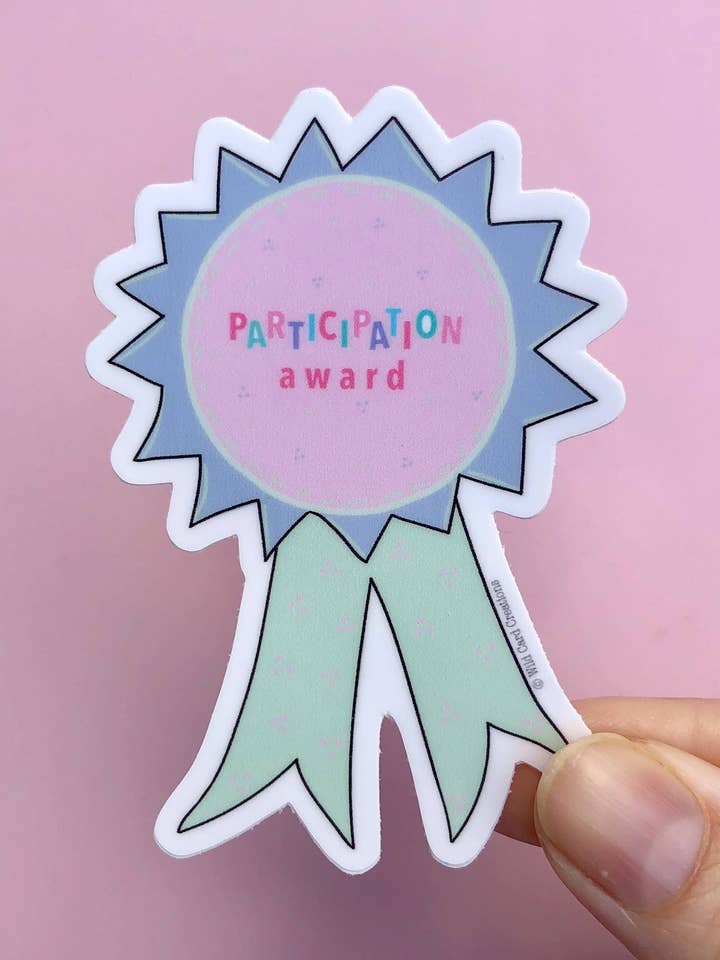 Participation Award Sticker for wholesale by Wild Card Creations
