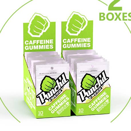 2 Box: Punch'd Energy Gummies Green Coffee, Natural Caffeine for wholesale by Punch'd Energy