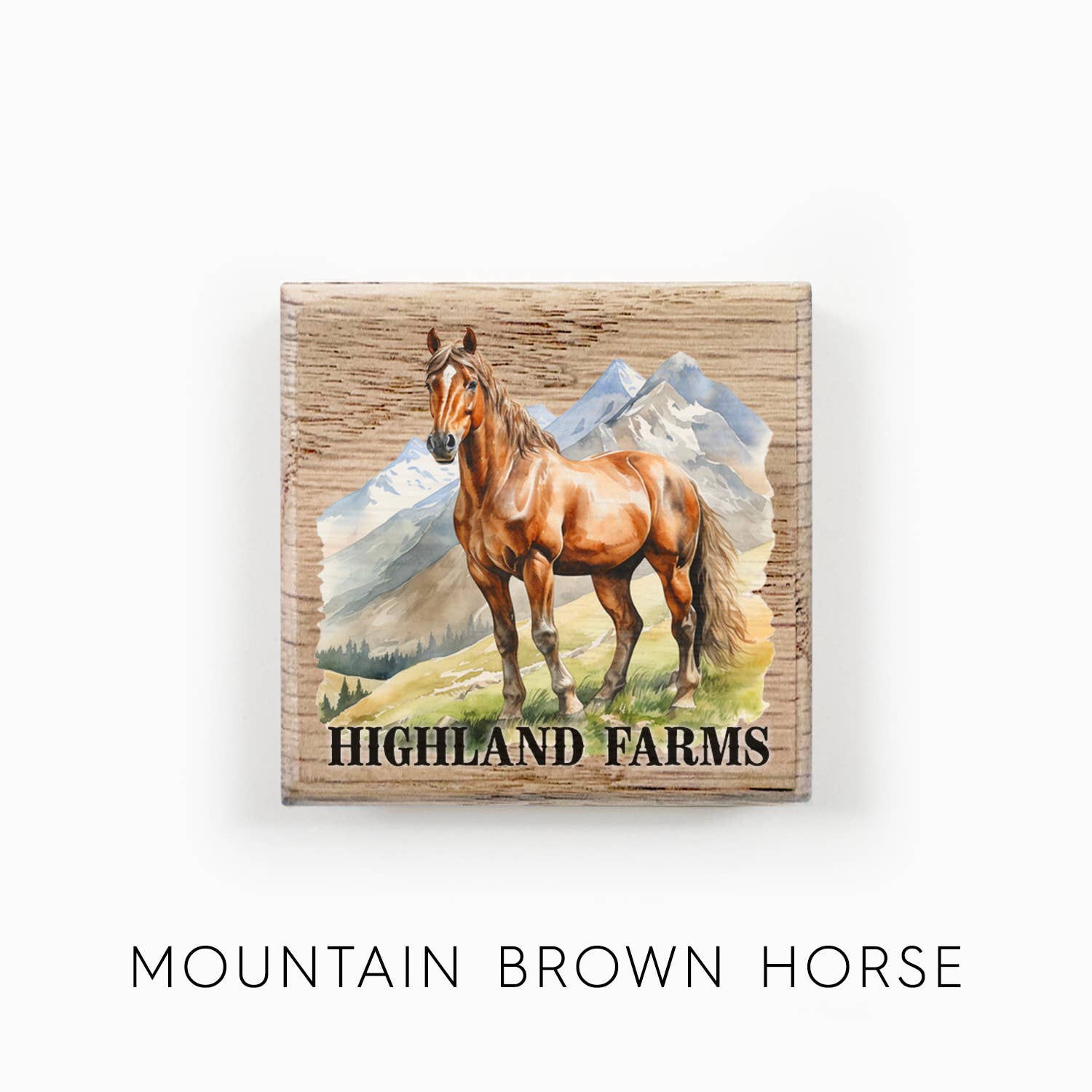 Hangout Home - Vendita all'ingrosso Calamite - Calamite per Frigorifero in Legno con Cavallo ad Acquerello Personalizzato5