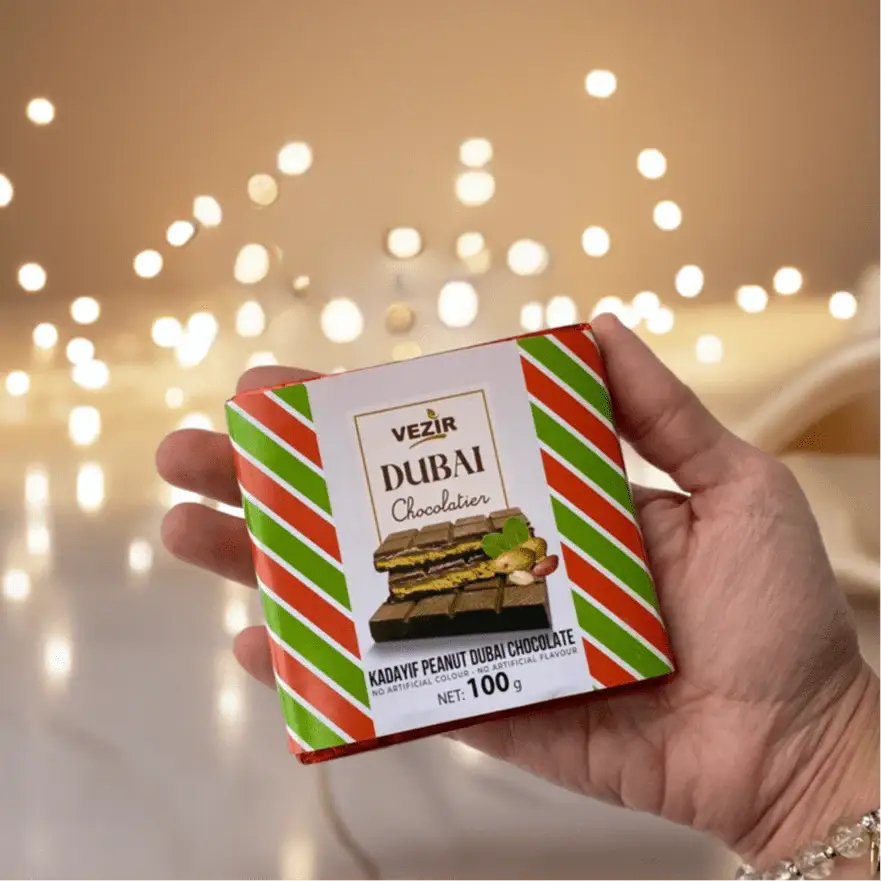 Aladdin - Wholesale Chocoladereep - Pindapraline Dubai Chocolade Knapperige Notige Turkse 100g5