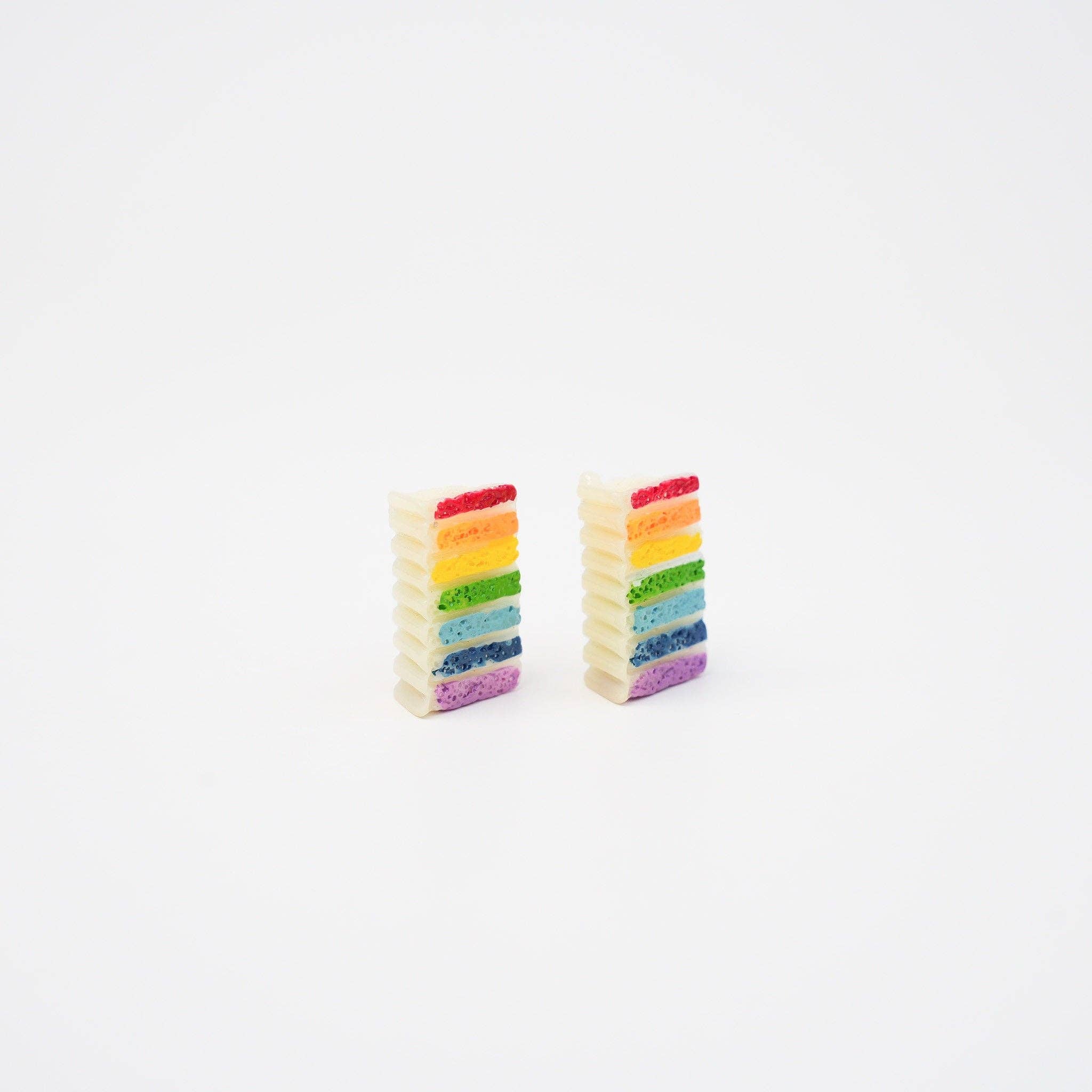 Mini Story Co - Wholesale Lapel Pin/Button - Rainbow Cake Pin | Rainbow Cake Slice Brooch | Pride Flag Rainbow Cake Accessories | LGBTQA+ Pins | Miniature Cake Pin2