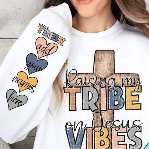Criando a mi tribu según las vibraciones de Jesús: personaliza los nombres para venta al por mayor de Hello Sunshine Boutique