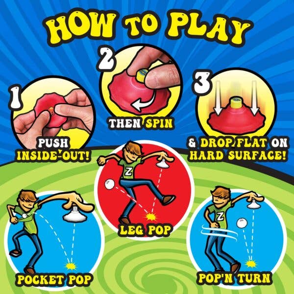 Zing - Wholesale Classic Toy - Kids - Zing ZeeBeez - EDP Bouncing Bowl Spin Pop & Catch10