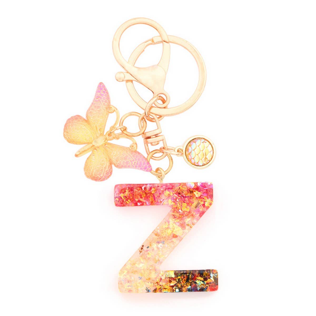 ACCITY - Wholesale Keychain - Women's - Creative Crystal Letter Keychain with Resin Sequins_CWAB502125