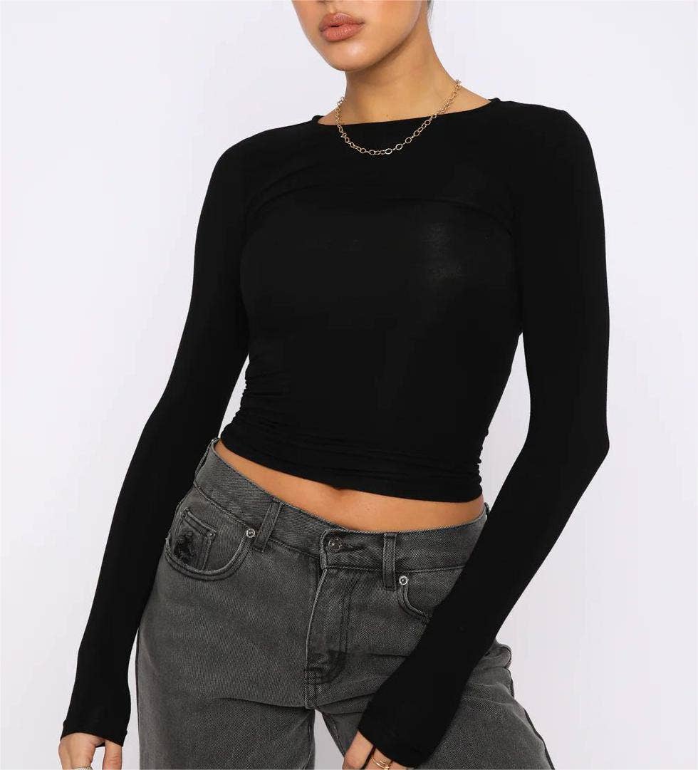 Rosa Clothing - Vente T-shirt – femme - t-shirt basique à manches longues et coupe ajustée pour femmes29