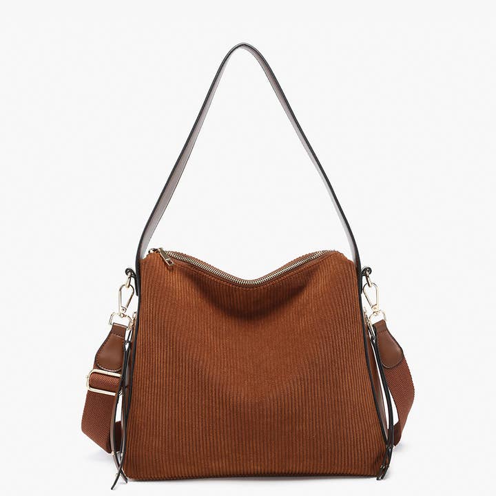 Jen & Co. - Wholesale Satchel - Women's - M2594 Michaela Slouchy Hobo w/ Guitar Strap