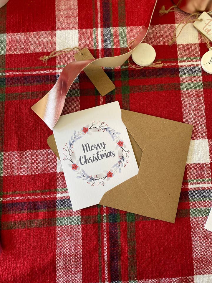 Merry Christmas Greeting Card | Simple Christmas Holiday for wholesale by The Butter and Honey Co.