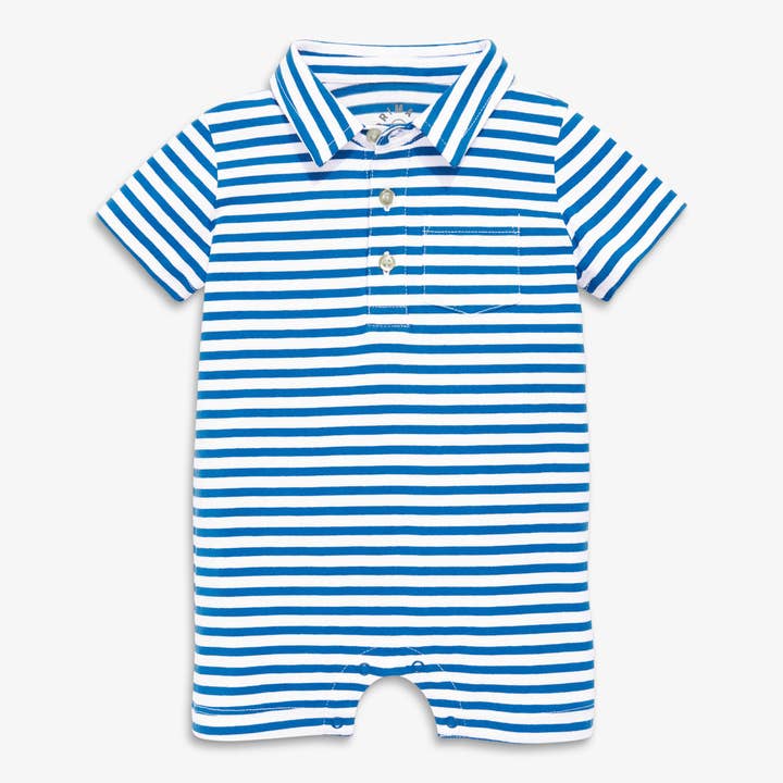 Primary - Wholesale Jumpsuit - Baby - Baby Polo Shortie In Mini Stripe