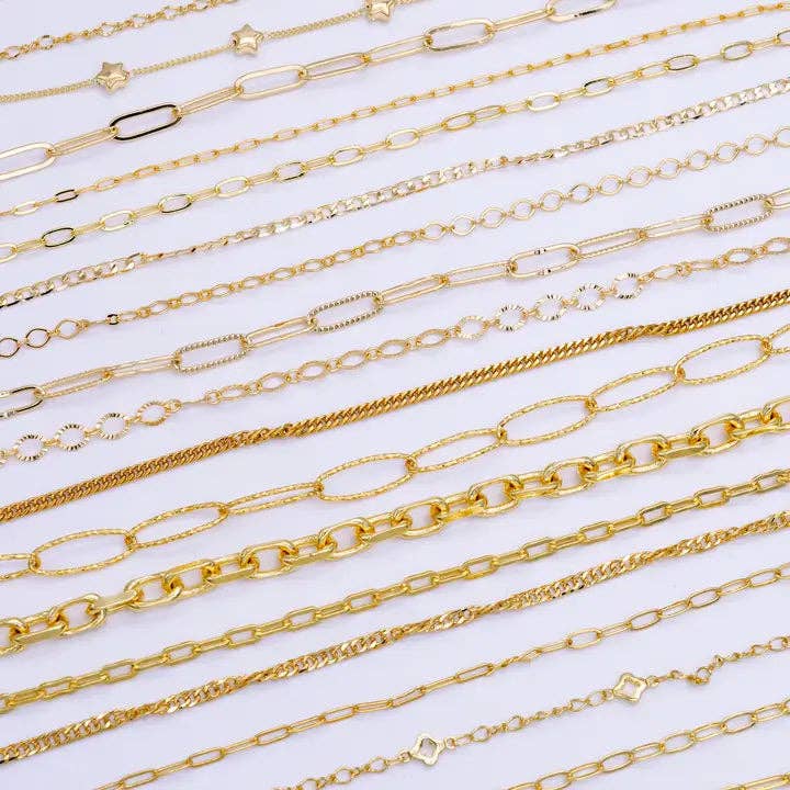 Aim Eternal - Vente Matériels de bricolage - Échantillonneur de sac mystère de chaîne de charme 10 chaînes en or aléatoires2