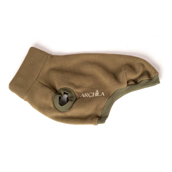 Sweat polaire kaki pour la vente par Archila